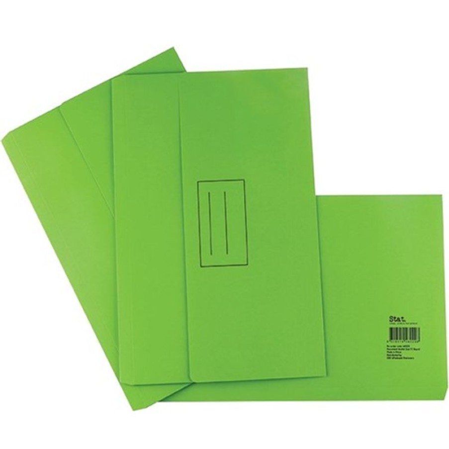 Telephones & Accessories | Stat Stat Document Wallet Foolscap Manilla 30Mm Gusset Lime Pack25