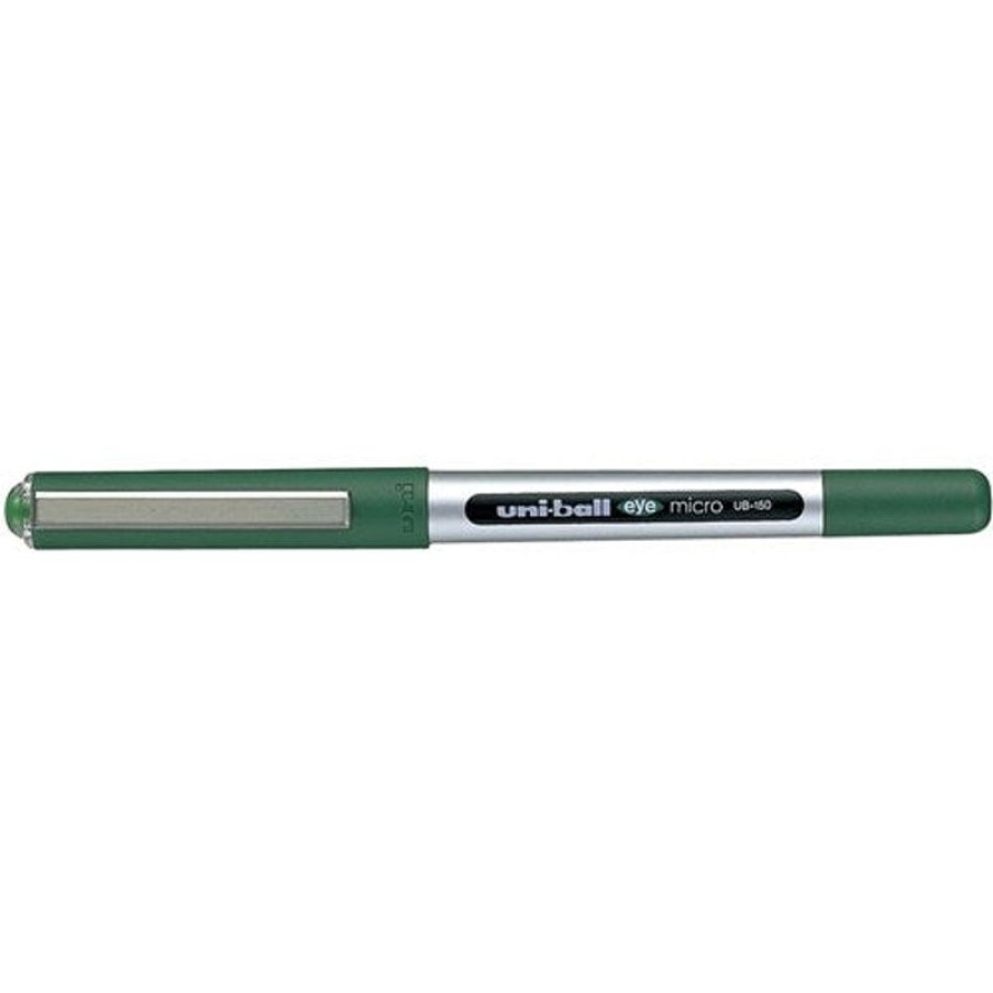 Pens | Uni-Ball Uni-Ball Ub150 Eye Rollerball Pen Micro 0.5Mm Green Pack Of 12