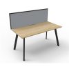 Office Furniture | RapidLine Rapidline Eternity Workstation Single Sided With Screen 1800W X 780D X 1200Mmh Oak/Black