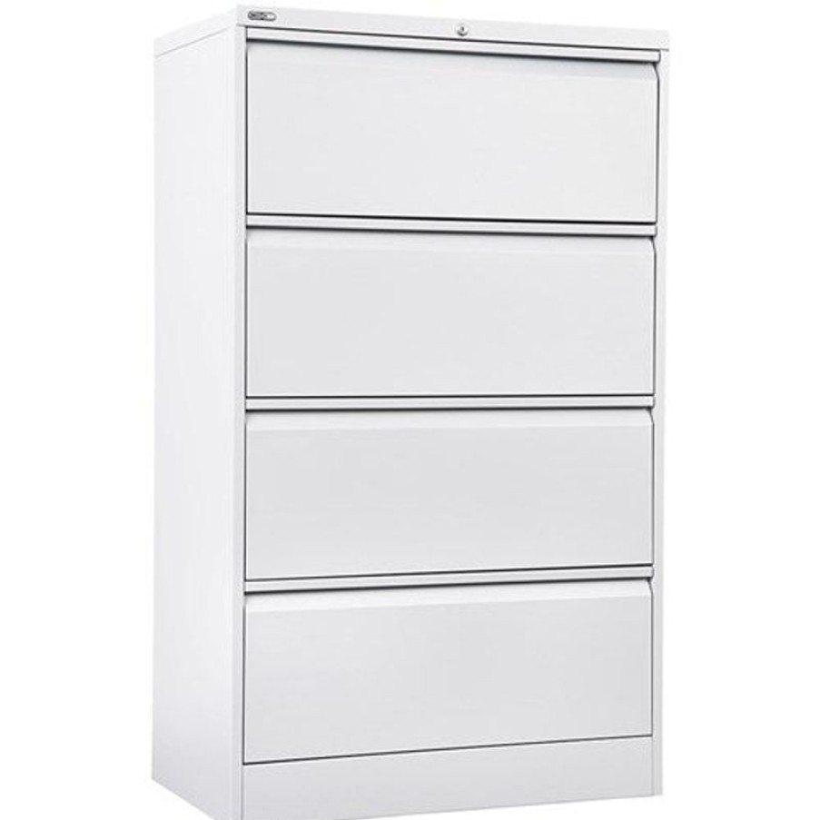 Storage | GO Rapidline Go Lateral Filing Cabinet 4 Drawer 900W X 473D X 1321Mmh White