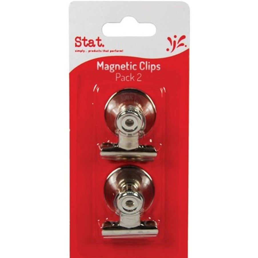 Clips & Fasteners | Stat Stat Magnetic Letter Clips 32Mm Pack Of 2 Chrome