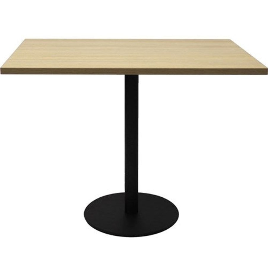 Office Furniture | RapidLine Rapidline Square Meeting Table 900W X 900D X 755Mmh Oak Top Black Base