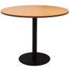 Office Furniture | RapidLine Rapidline Disc Base Round Table 900D X 755Mmh Beech Top Black Base