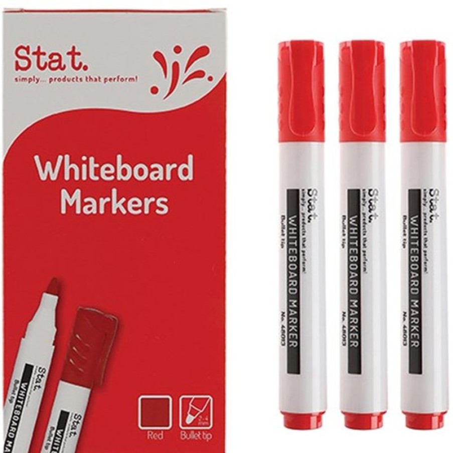 Markers & Highlighters | Stat Stat Whiteboard Marker Bullet 2.0Mm Red Box12