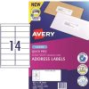 Telephones & Accessories | Avery Avery Quick Peel Address Laser White L7163 99.1X38.1Mm 14Up 1400 Labels 100 Sheets