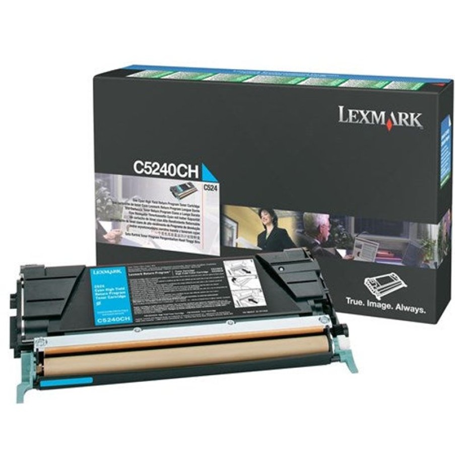 Toner | Lexmark Lexmark C5240Ch Return Programme 5K Toner Cartridge High Yield Cyan