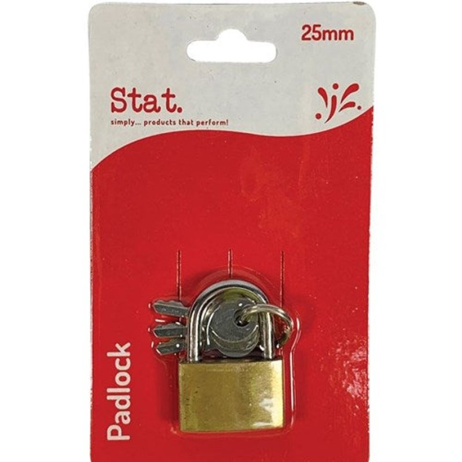 I.D & Security | Stat Stat Brass Padlock 25Mm