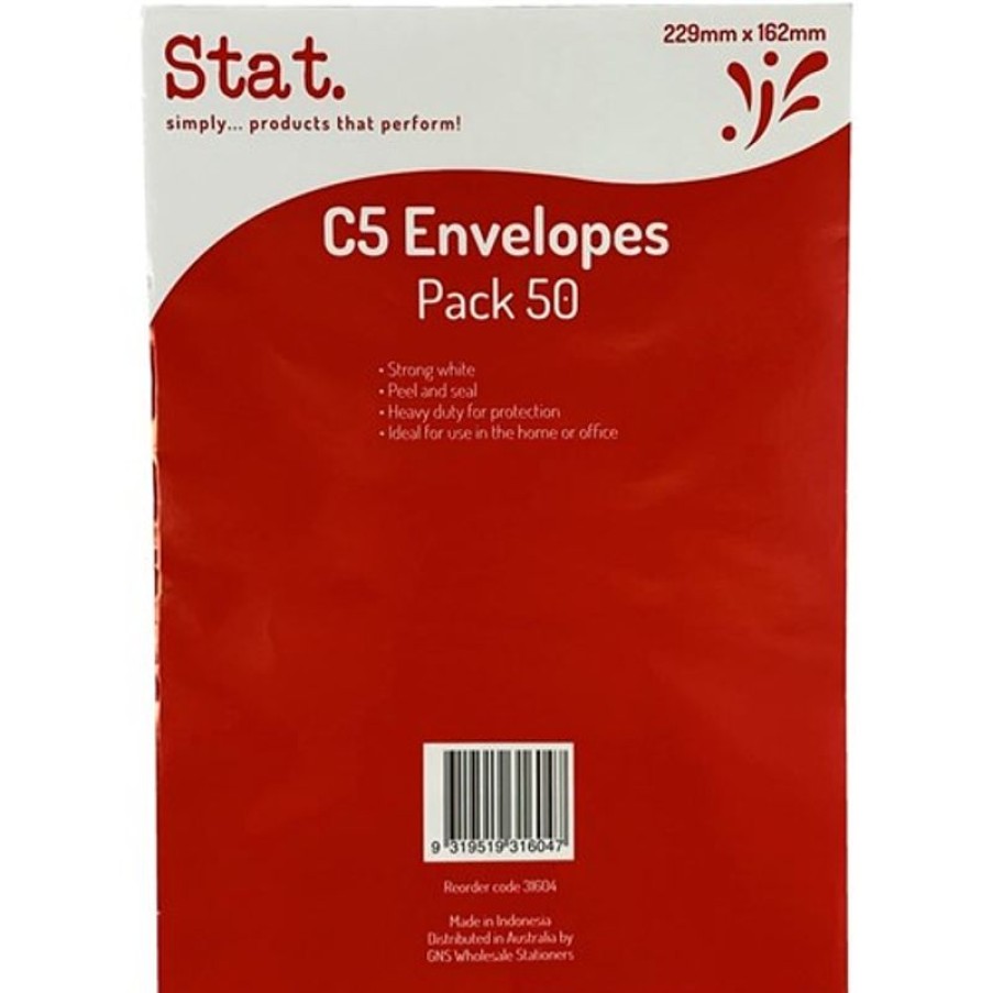 Envelopes & Post Accessories | Stat Stat Peel And Seal Envelope C5 Heavy Duty White Pack Of 50