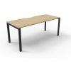 Office Furniture | RapidLine Rapidline Deluxe Infinity Desk Profile Leg Single Sided 1500W X 750D X 730Mmh Oak/Black