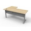 Office Furniture | RapidLine Rapidline Deluxe Rapid Span Corner Workstation 1800/1200W X 750D X 730Mmh Oak/Silver