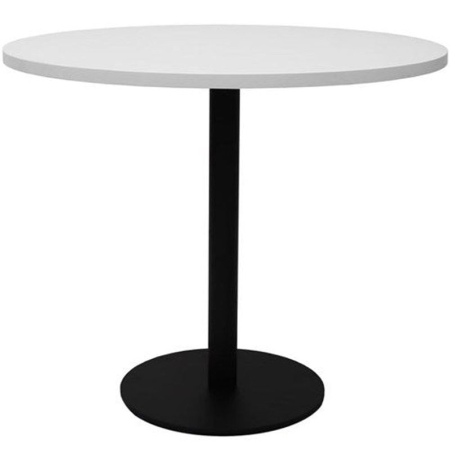 Office Furniture | RapidLine Rapidline Disc Base Round Table 1200D X 755Mmh White Top Black Base