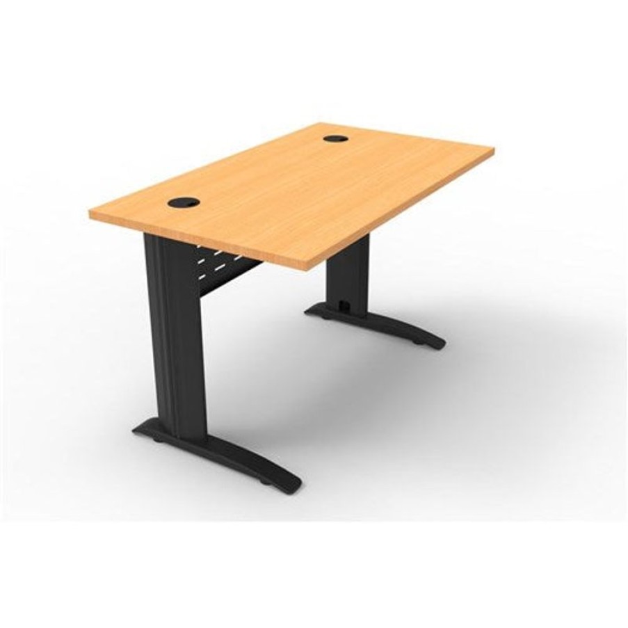 Office Furniture | RapidLine Rapidline Rapid Span Straight Desk 1200W X 700D X 730Mmh Beech/Black