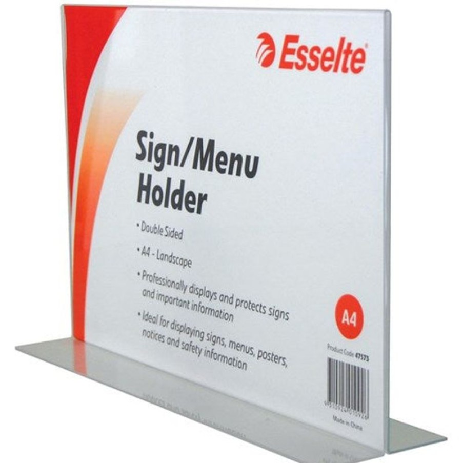 Brochure Holders | Esselte Esselte Sign/Menu Holder A4 Double Sided Landscape