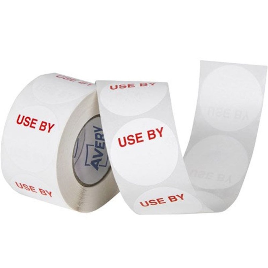 Telephones & Accessories | Avery Avery Food Rotation Round Label 40Mm Use By Roll Of 500