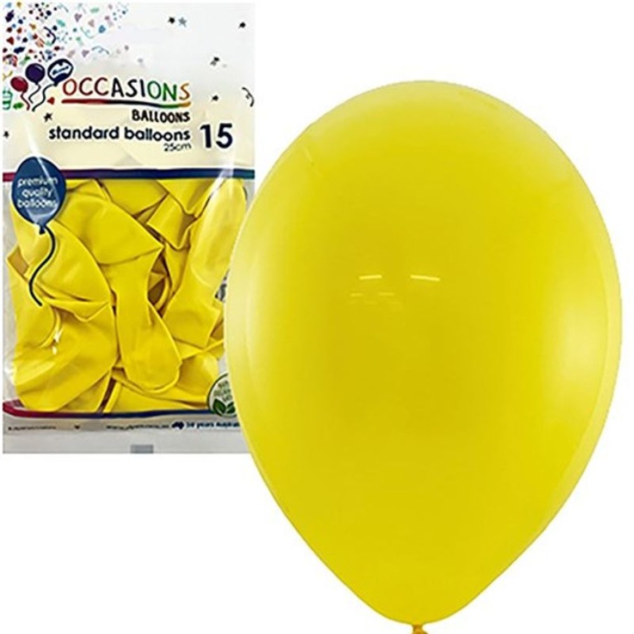 Telephones & Accessories | Alpen Alpen Balloons 25Cm Yellow Pack Of 15