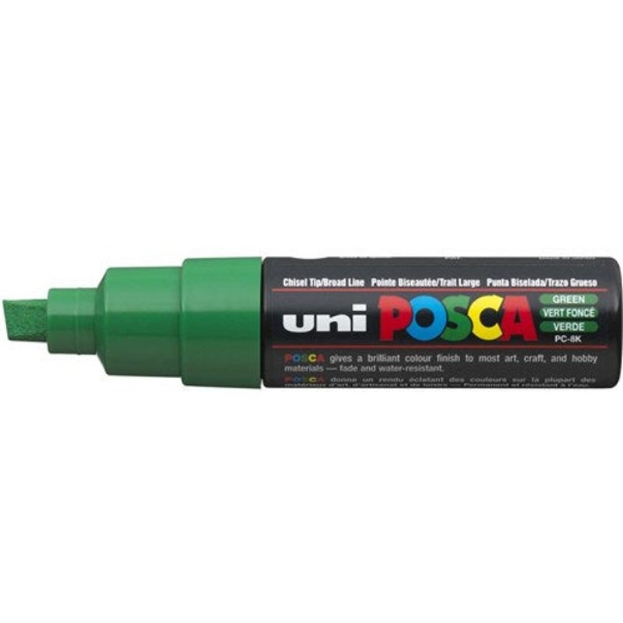 Markers & Highlighters | POSCA Uni Posca Paint Marker Pc-8K Broad 8Mm Chisel Tip Green