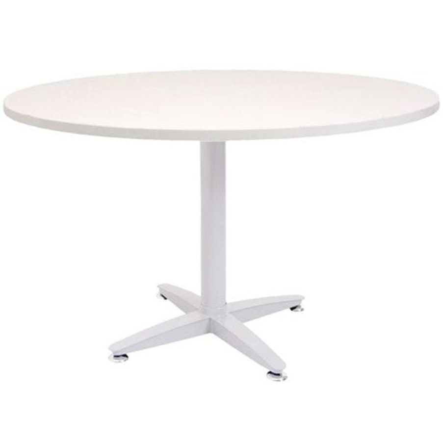 Office Furniture | RapidLine Rapidline 4 Star Round Table 1200D X 730Mmh White Top White Base