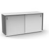 Office Furniture | RapidLine Rapidline Credenza Sliding Doors 1200W X 450D X 730Mmh White And Ironstone