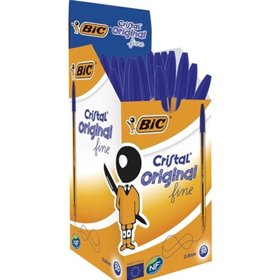 Telephones & Accessories | Bic Bic Cristal Ballpoint Pen 0.8Mm Fine Blue Box Of 50