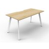 Office Furniture | RapidLine Rapidline Eternity Workstation Single Sided 1500W X 750D X 730Mmh Oak/White