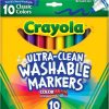 Telephones & Accessories | Crayola Crayola Ultra Clean Washable Broadline Marker Classic Assorted Pack Of 10