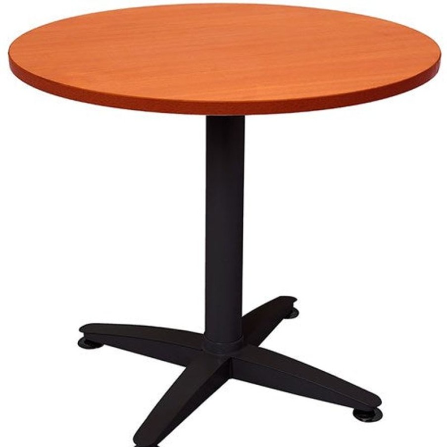 Office Furniture | RapidLine Rapidline 4 Star Round Table 1200D X 730Mmh Cherry Top Black Base