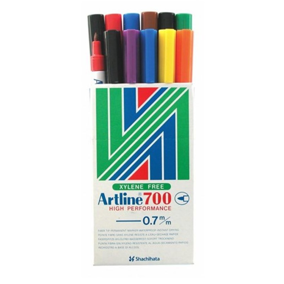 Telephones & Accessories | Artline Artline 700 Permanent Markers Fine Bullet 0.7Mm 8 Assorted Box Of 12