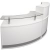 Office Furniture | RapidLine Rapidline Modular Reception Counter With Glass Hob 1339W X 872D X 935Mmh White