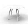 Office Furniture | RapidLine Rapidline Eternity Meeting Round Table 1200D X 730Mmh White Top White Base