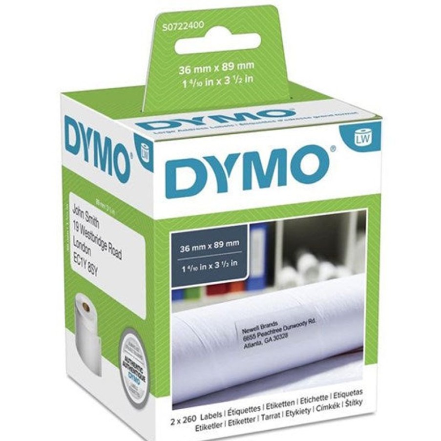 Labelling Machines & Accessories | Dymo Dymo Sd99012 Labelwriter Labels 36X89Mm Address-Paper White Box Of 520