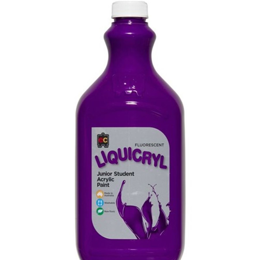 School Supplies/Art & Craft | EC Ec Liquicryl Paint 2 Litres Fluorescent Purple