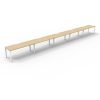 Office Furniture | RapidLine Rapidline Deluxe Infinity Desk Profile Leg Single Sided 5 Person 7500Mmw Oak/White