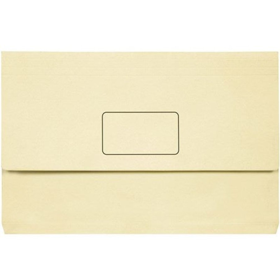 Files | Marbig Marbig Slimpick Document Wallet Foolscap Manilla 30Mm Gusset Buff Pack Of 10