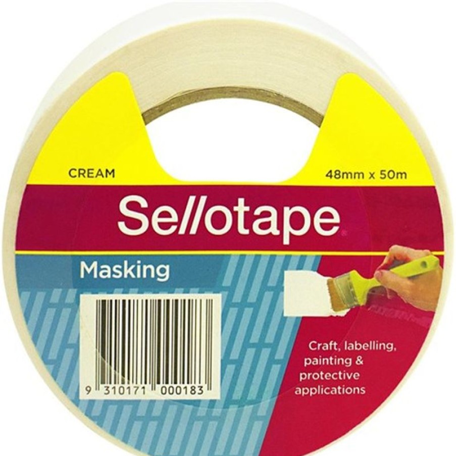 Tapes & Adhesives | Sellotape Sellotape Masking Tape 48Mmx50M Beige