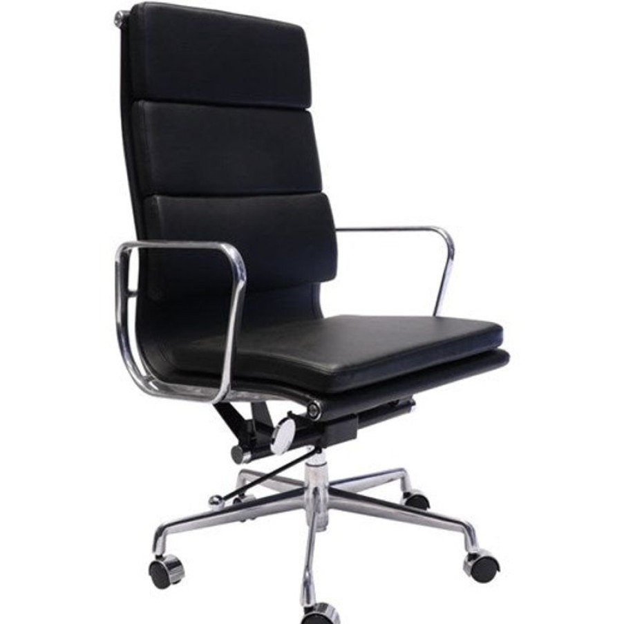 Telephones & Accessories | RapidLine Rapidline Pu900H Executive Chair Chrome Base And Arms High Back Black Padded Pu