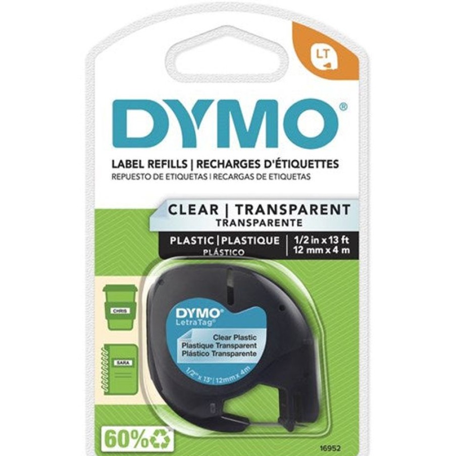 Labelling Machines & Accessories | Dymo Dymo Letratag Labelling Tape 12Mmx4M Clear