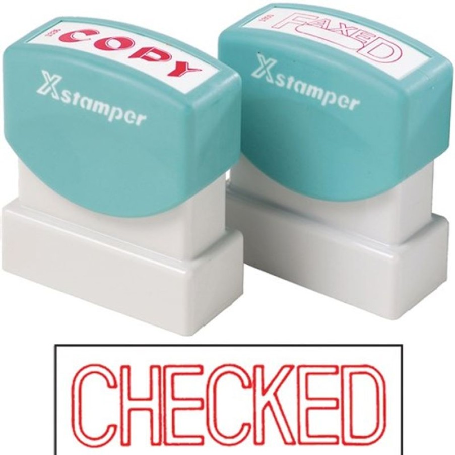 Stamps | Xstamper Xstamper Stamp Cx-Bn 1038 Checked Red