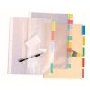 Dividers | Marbig Marbig Plastic Indices & Dividers A4 10 Tab Clear Pocket Multi Colour