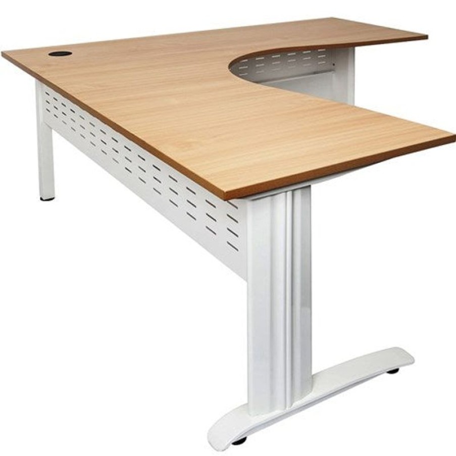 Office Furniture | RapidLine Rapidline Rapid Span Corner Workstation 1800/1800W X 700D X 730Mmh Beech/White