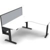 Office Furniture | RapidLine Rapidline Boost+ Corner Workstation + Screen 1800/1800Mmw White/Black