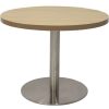 Office Furniture | RapidLine Rapidline Disc Base Coffee Table 600D X 450Mmh Oak Silver Base