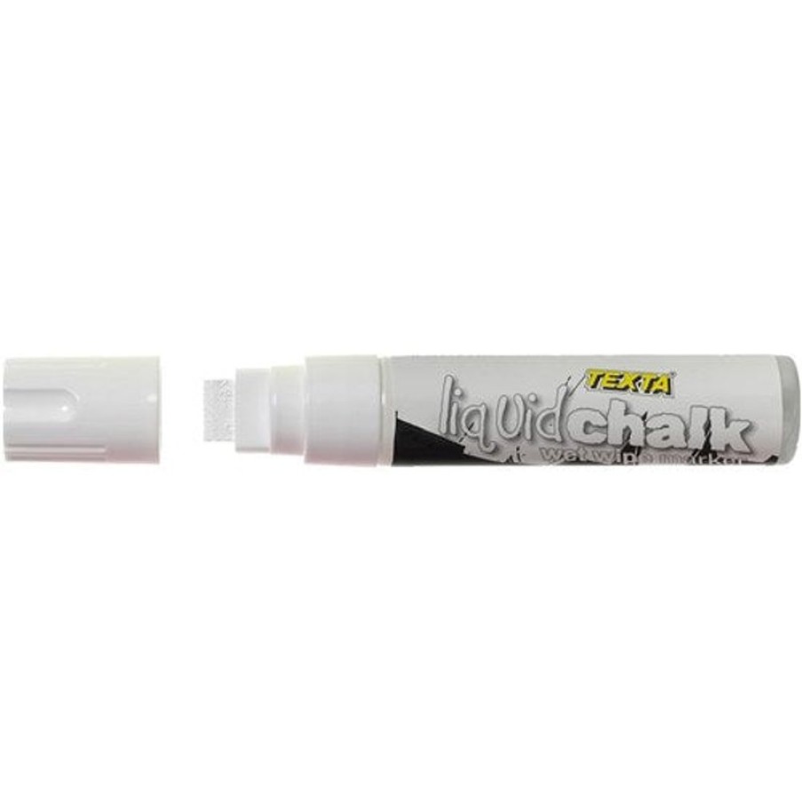 Markers & Highlighters | Texta Texta Jumbo Liquid Chalk Marker Wet Wipe Chisel 15Mm White