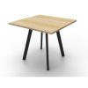 Office Furniture | RapidLine Rapidline Eternity Meeting Table 900W X 900D X 730Mmh Oak Top Black Base