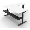 Office Furniture | RapidLine Rapidline Boost+ Corner Workstation + Tray 1800/1500W X 750D X 1270Mmh White / Black