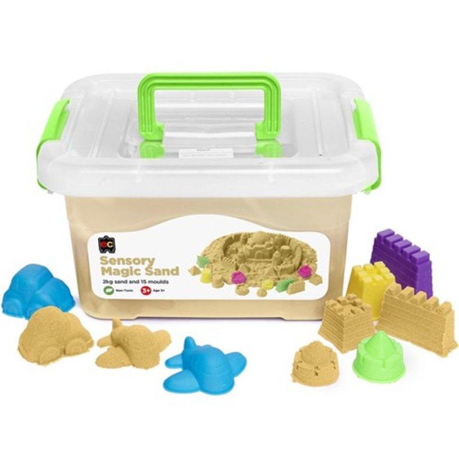 School Supplies/Art & Craft | EC Ec Sensory Magic Sand With Moulds 2Kg Tub Natural