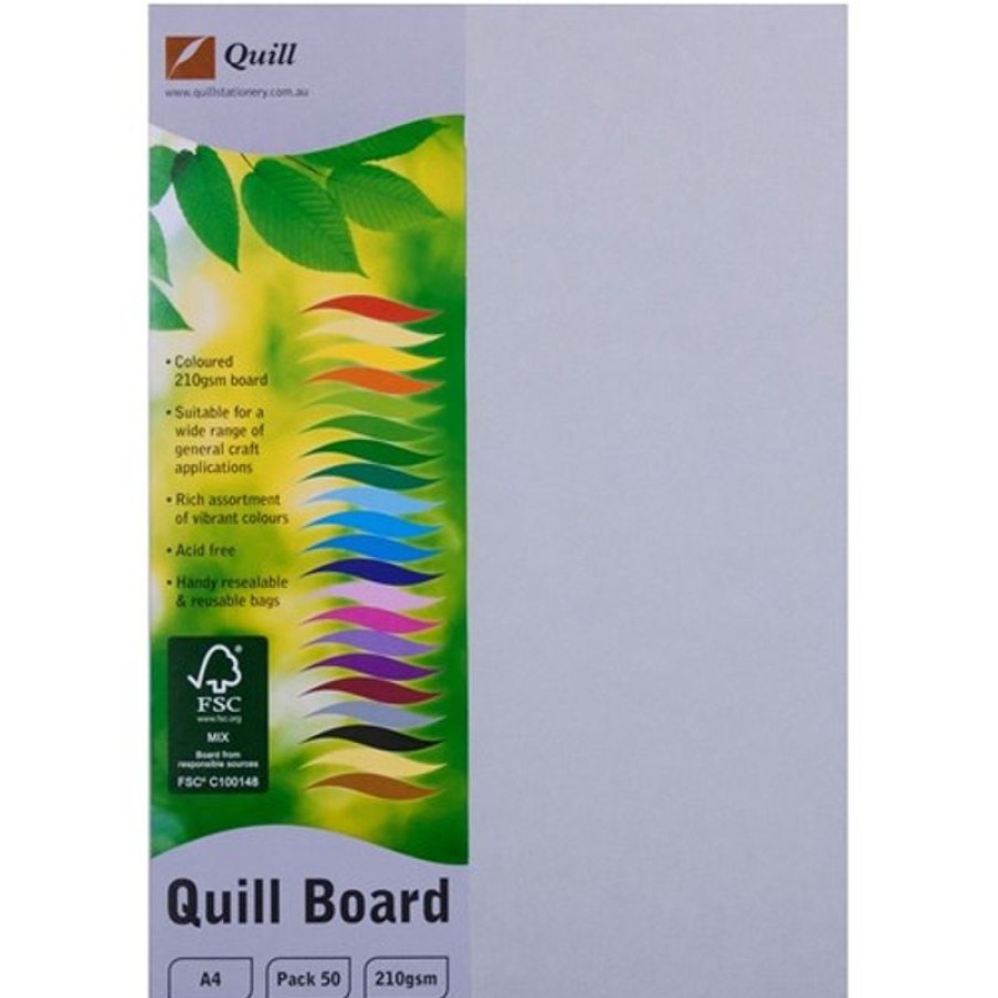 School Supplies/Art & Craft | Quill Quill Board A4 210Gsm Grey Pack Of 50