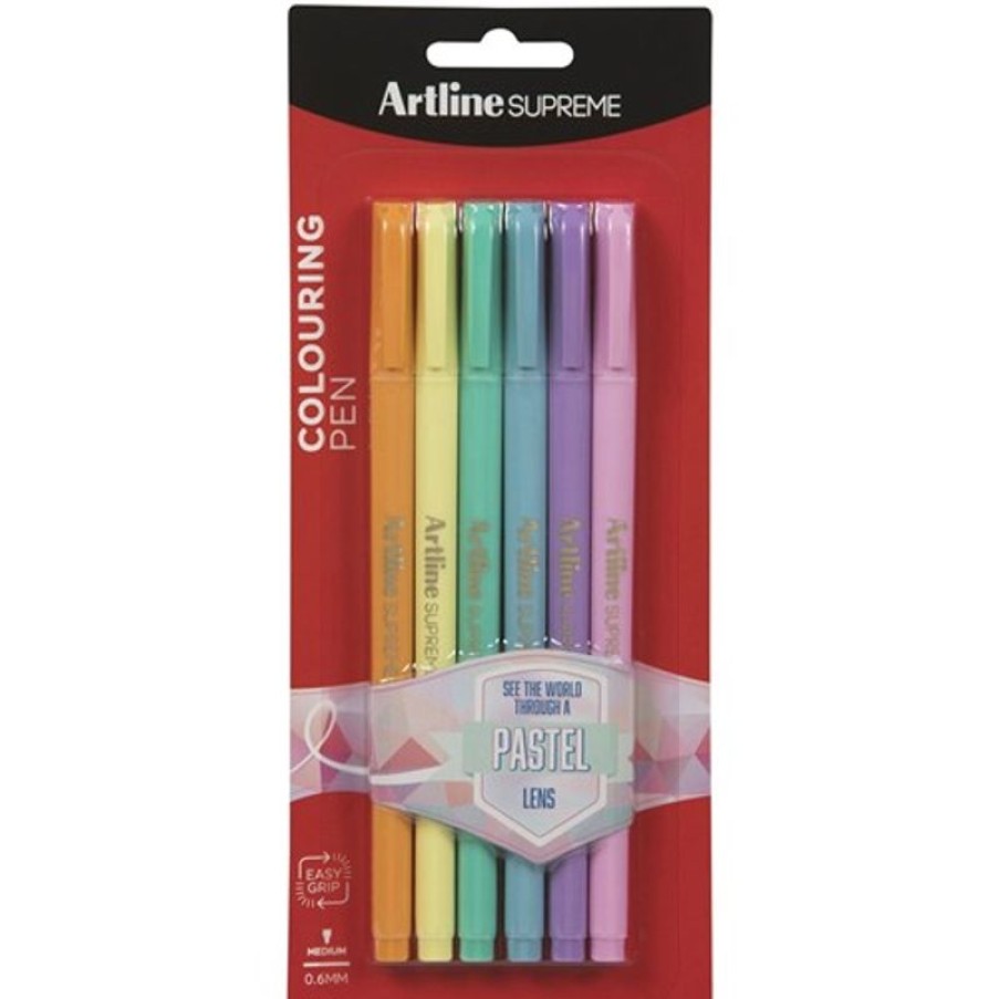 Telephones & Accessories | Artline Artline Supreme Fineliner Pen 0.6Mm Pastel Assorted Pack Of 6