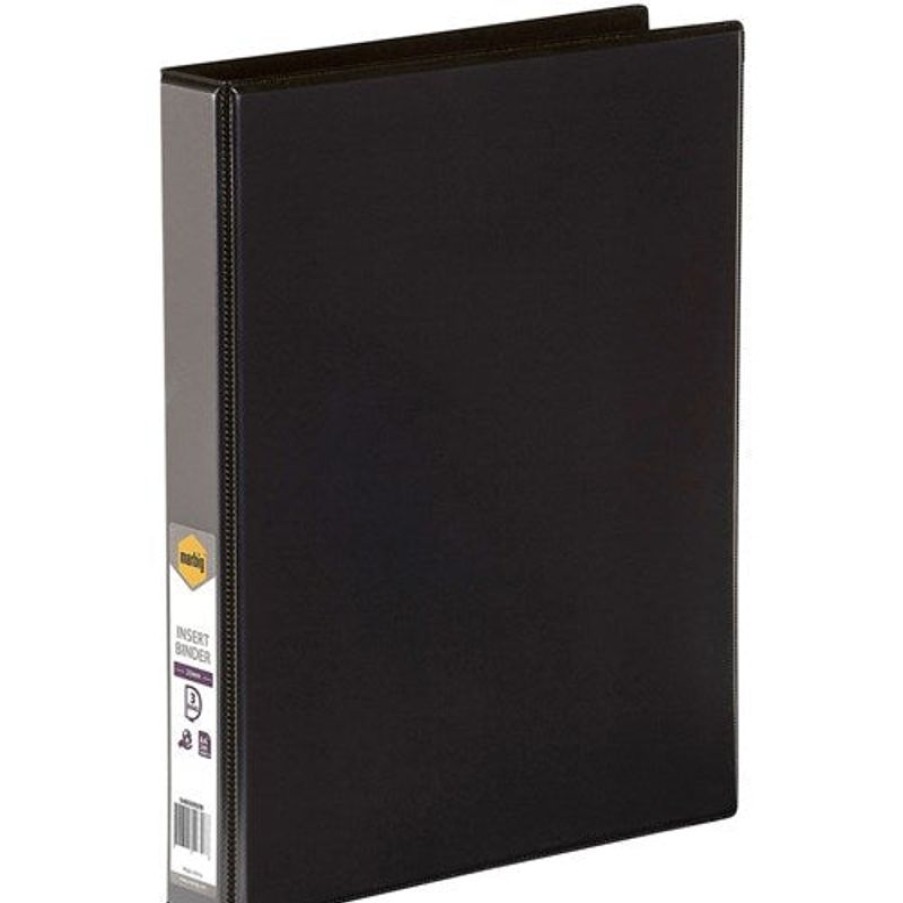 Binders & Folders | Marbig Marbig Clearview Insert Binder A4 3D Ring 25Mm Black