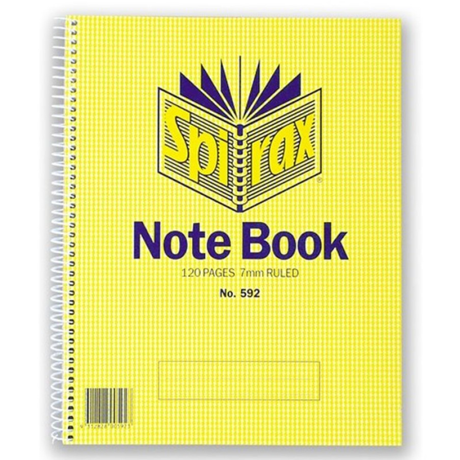 Paper, Post & Books/Books | Spirax Spirax 592 Notebook 222X178Mm Ruled 120 Page Side Opening