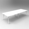 Office Furniture | RapidLine Rapidline Eternity Meeting And Boardroom Table 3200W X 1200D X 730Mmh White Top White Base